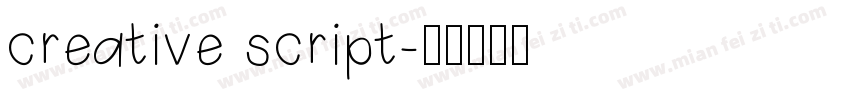 creative script字体转换